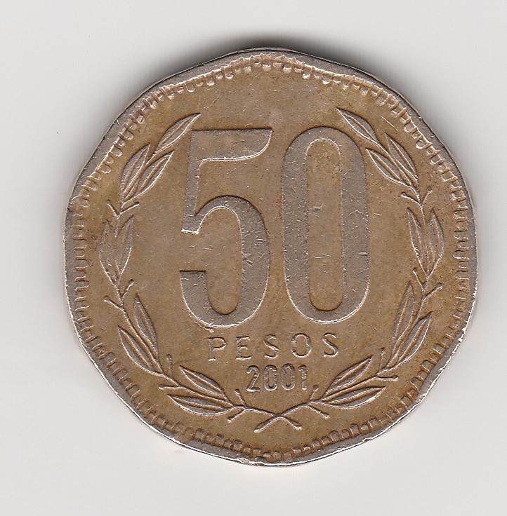  50 Pesos Chile  2001 (I839)   