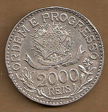  Brazil - 2000 Reis 1913 A silber   