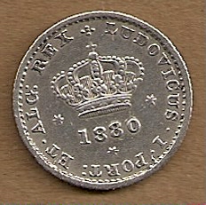  Portugal - 50 Reis 1880 Silber   