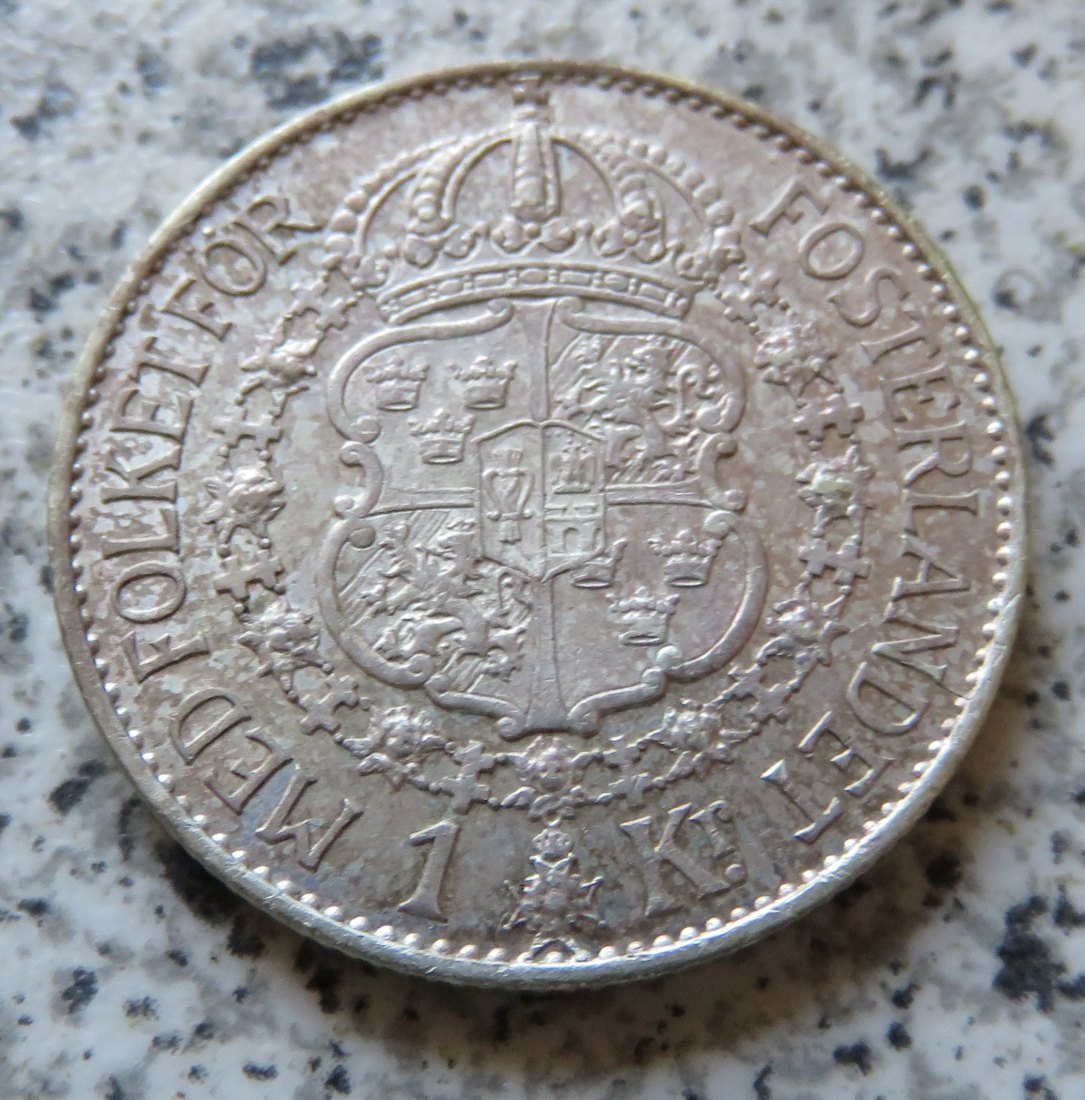  Schweden 1 Krona 1927, Erhaltung   