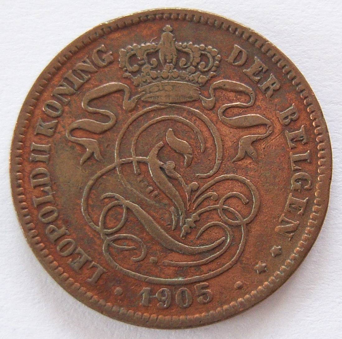  Belgien 2 Centimes 1905 DER BELGEN   