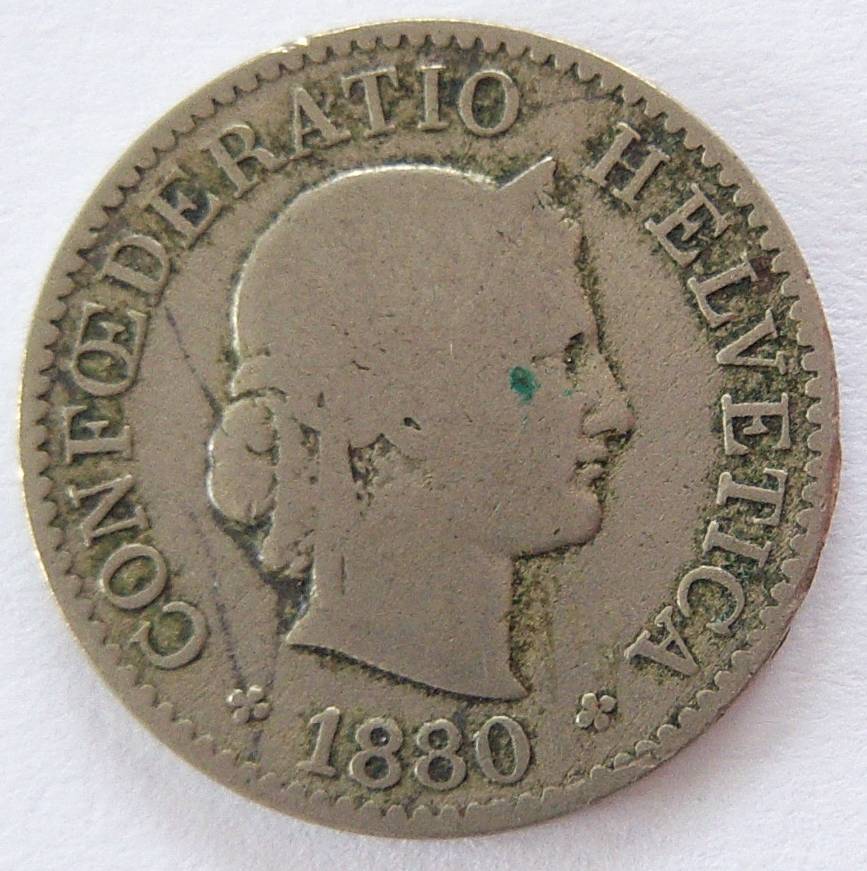  Schweiz 5 Rappen 1880 B   