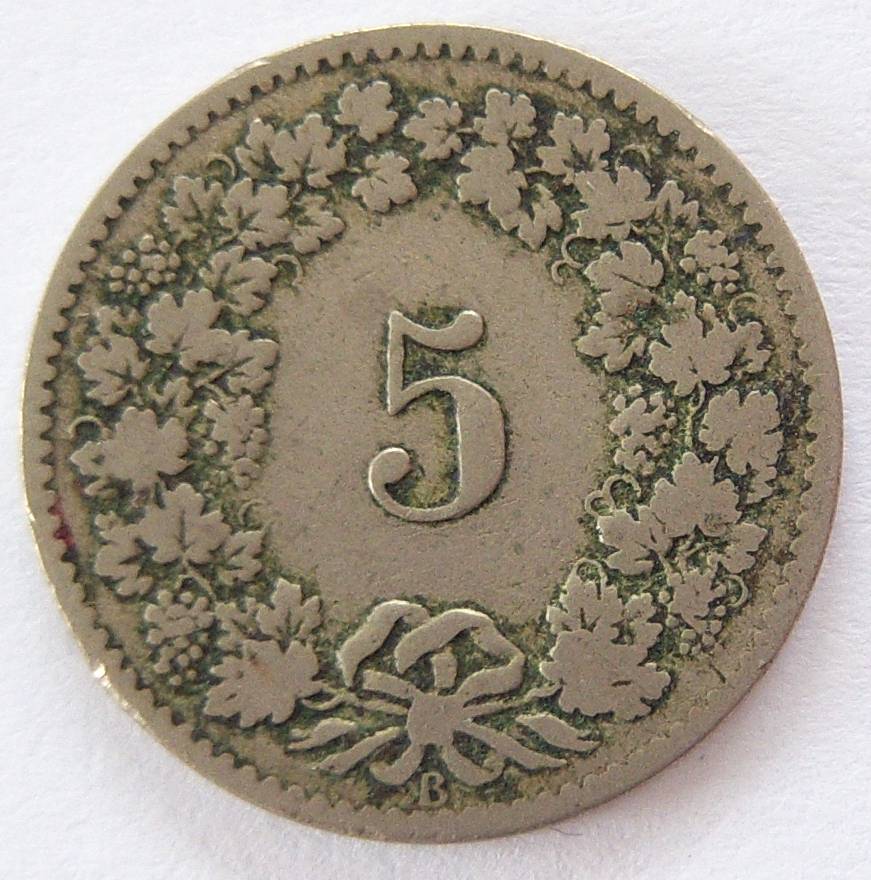  Schweiz 5 Rappen 1880 B   