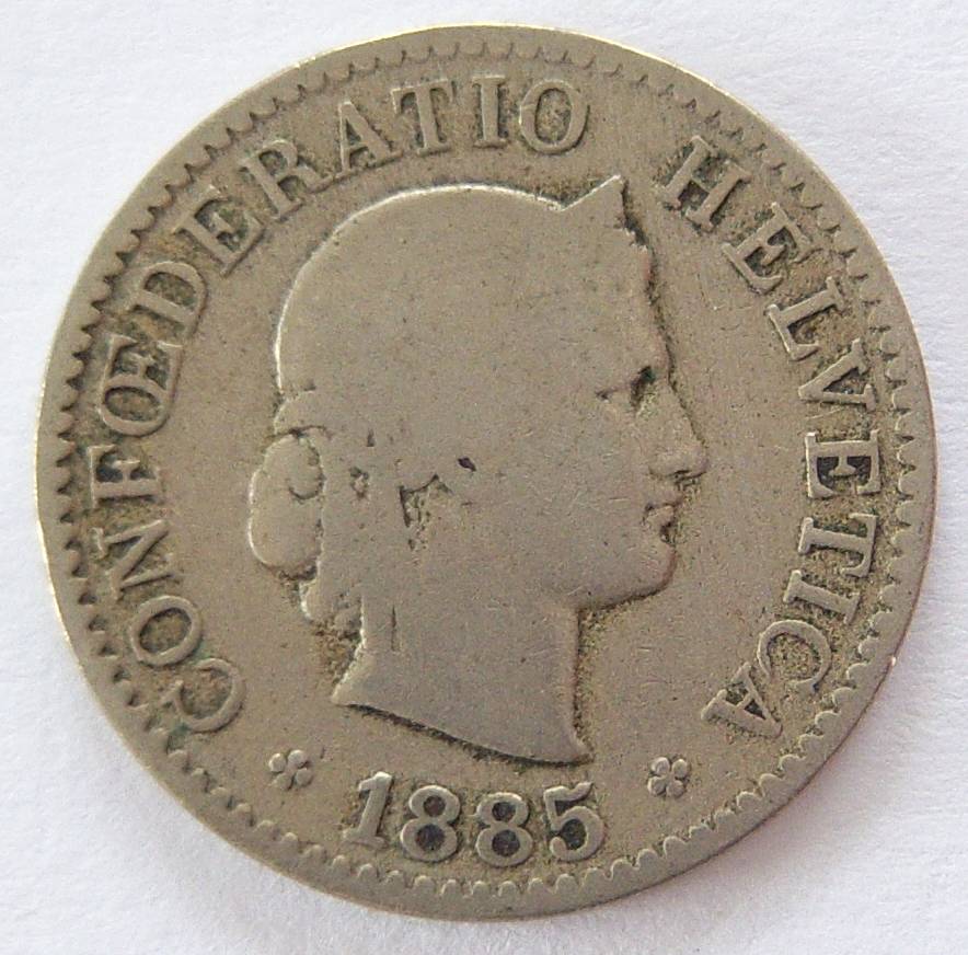  Schweiz 5 Rappen 1885 B   