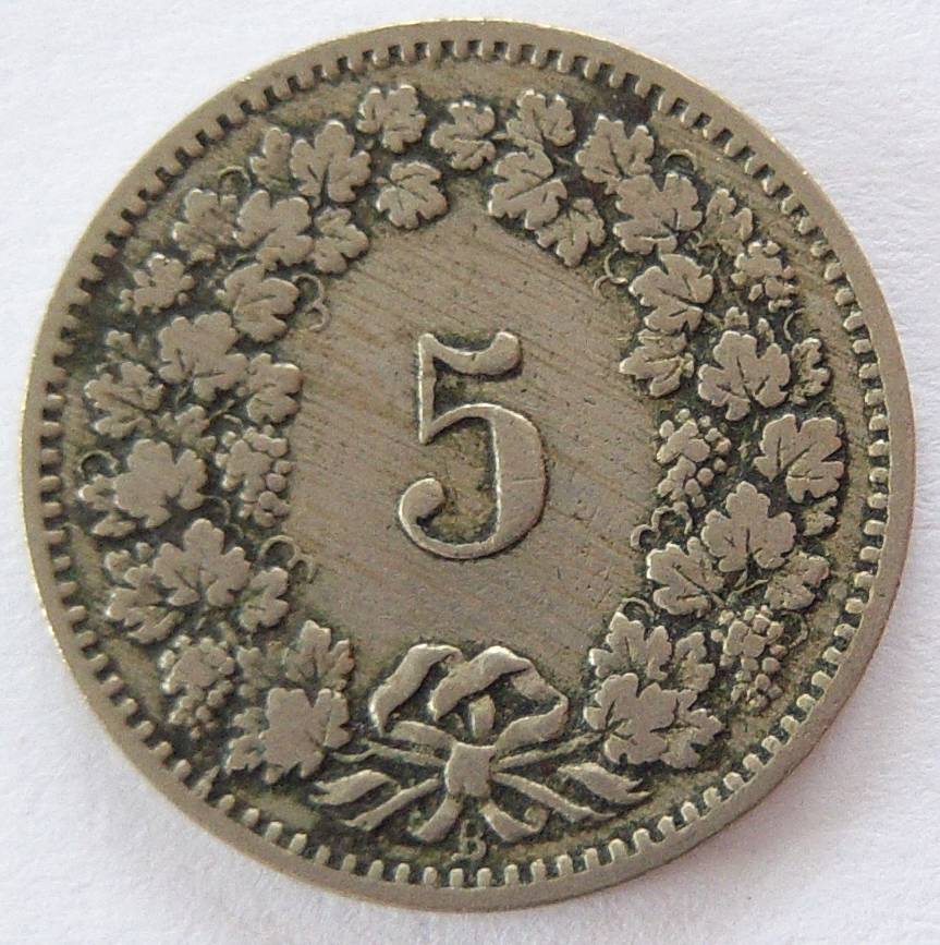  Schweiz 5 Rappen 1888 B   