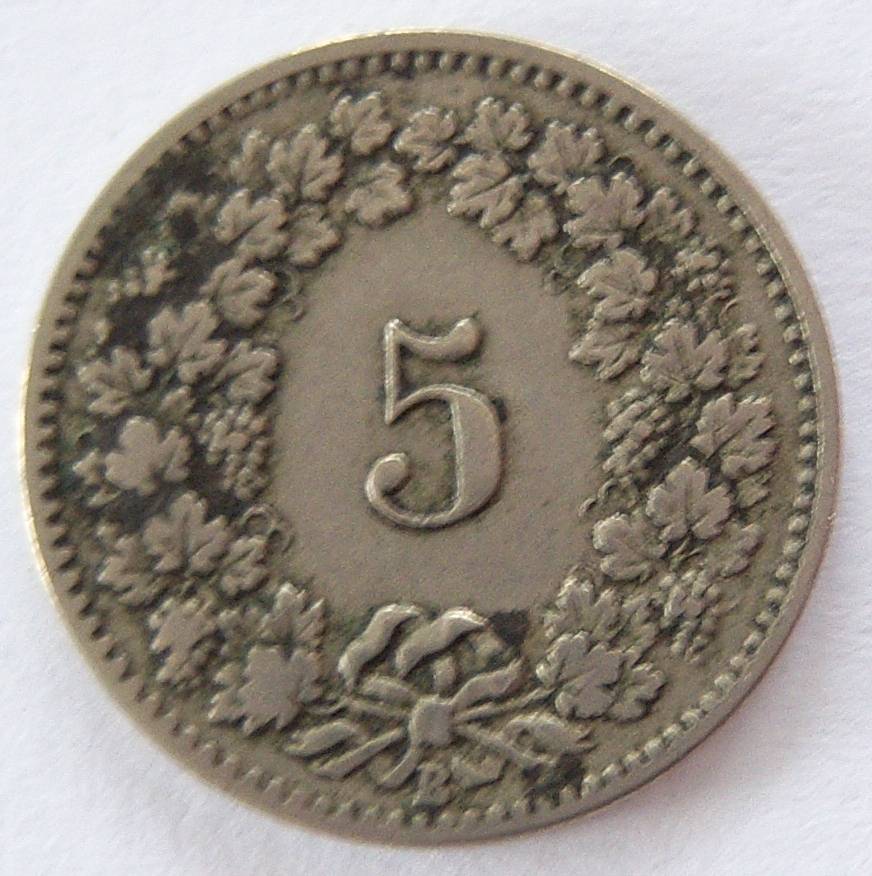  Schweiz 5 Rappen 1898 B   