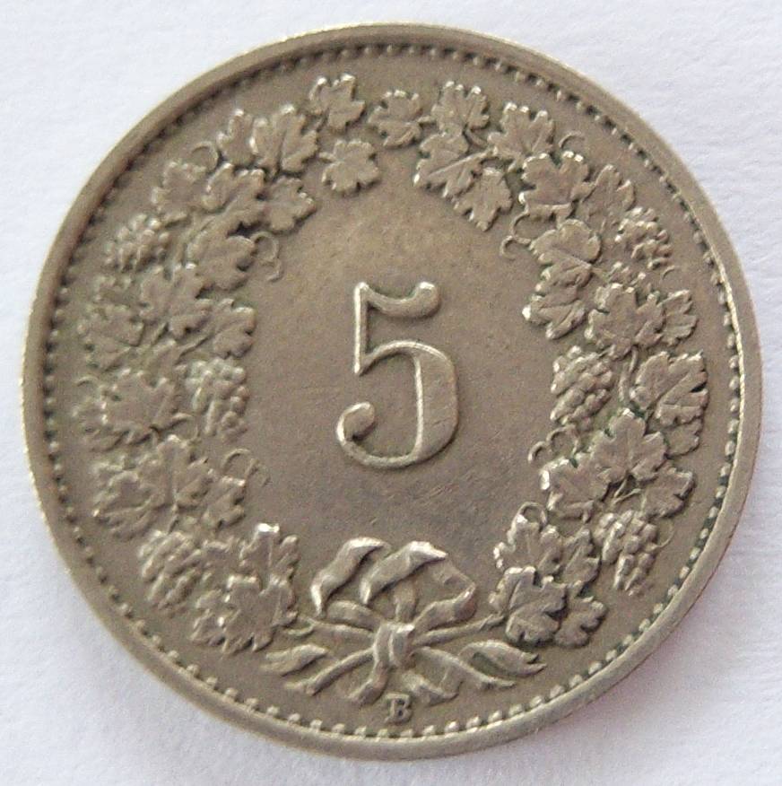  Schweiz 5 Rappen 1921 B   