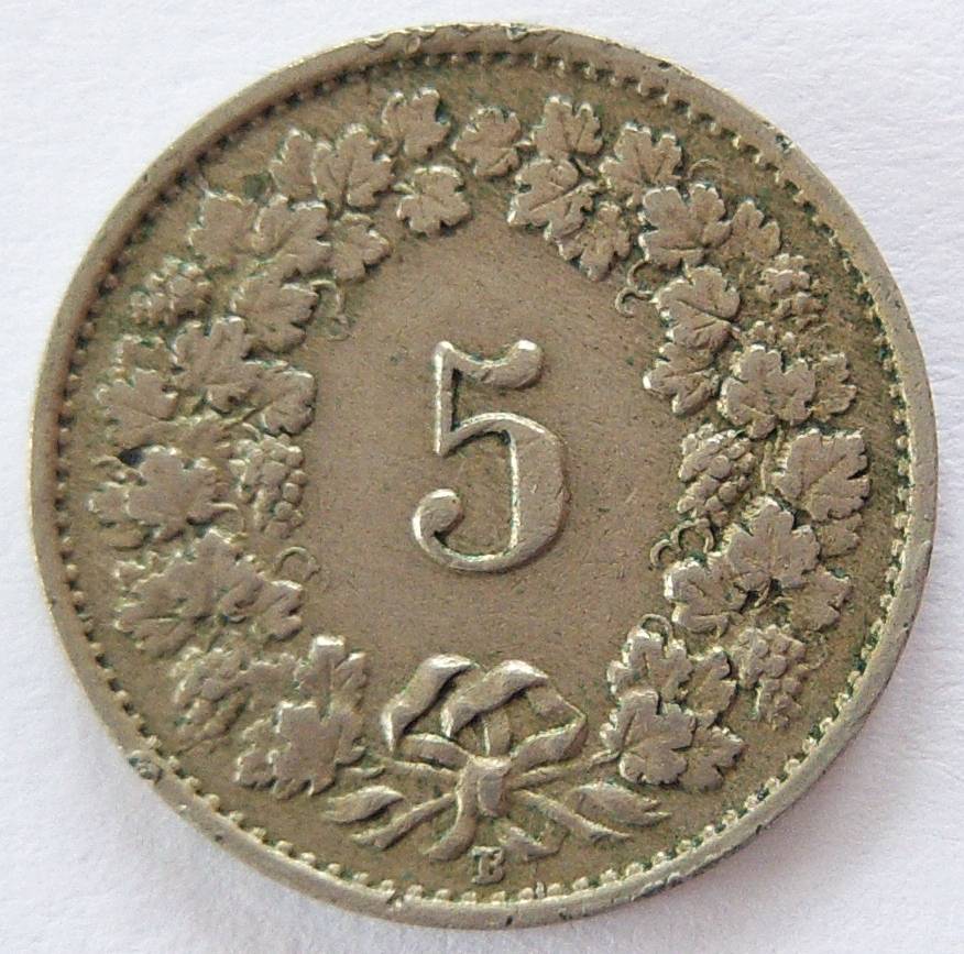 Schweiz 5 Rappen 1922 B   