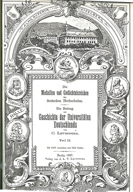  Medaillen und Gedächniszeichen der deutschen Hochschulen; von C. Laverrenz 1887; Kopie   