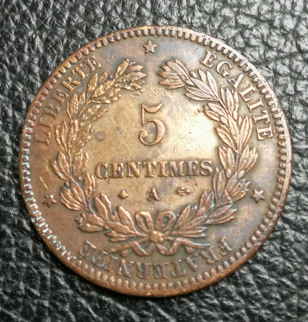  5 Centimes Paris 1872 A Frankreich XXL Bilder   