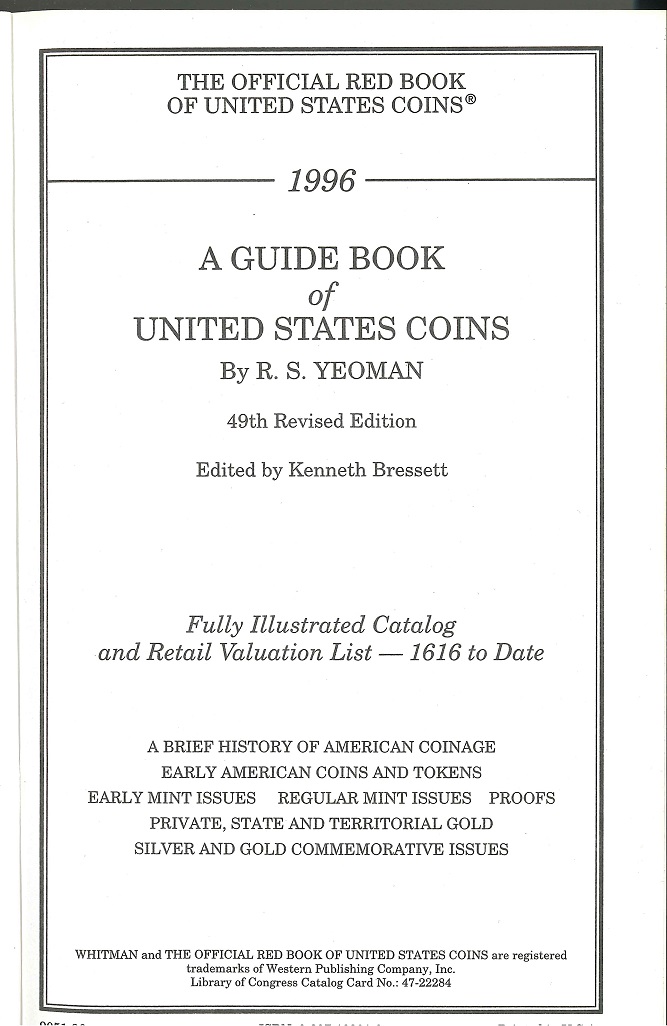  A Guide Book of United States *COINS*; 1996 von R. S. Yeoman; ISBN: 0-307-19901-0   