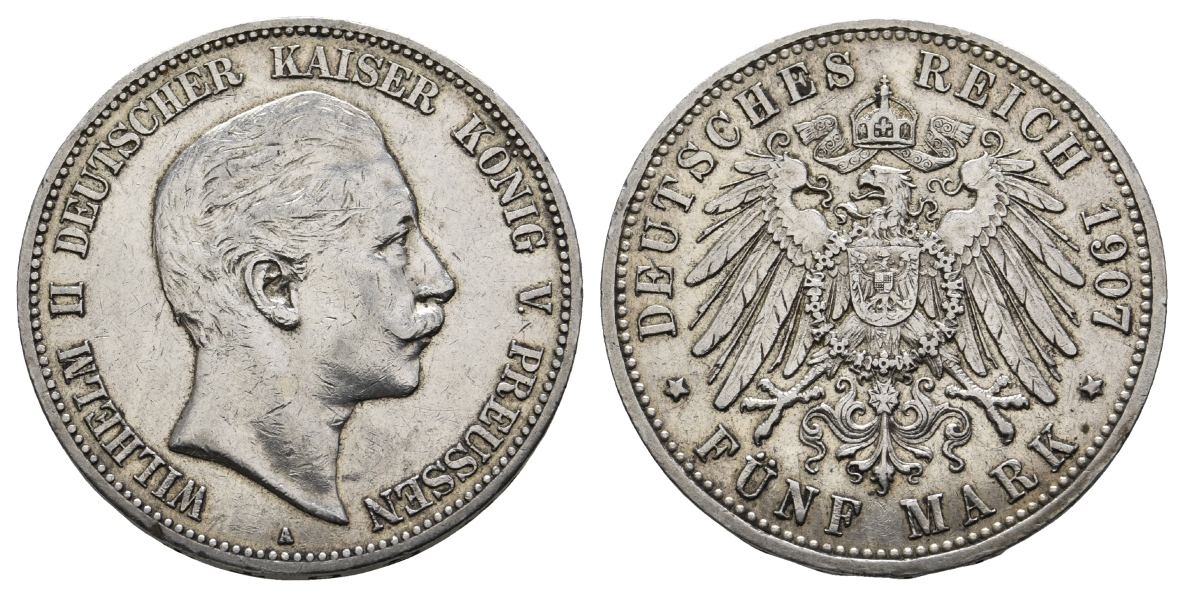  Preussen; Fünf Mark 1907   