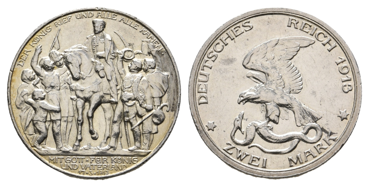  Deutsches Reich; Zwei Mark 1913   