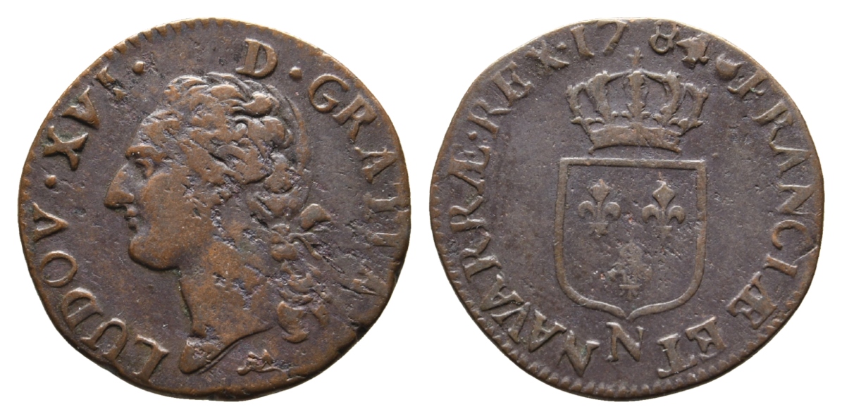  Frankreich;  Kleinmünze 1784   