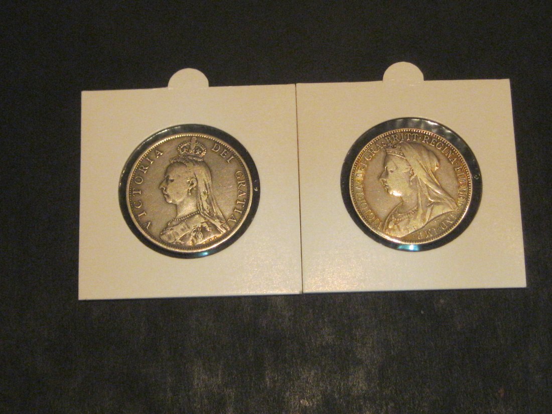 GREAT BRITAIN 2X1 FLORIN 1890-1894.GRADE-PLEASE SEE PHOTOS.