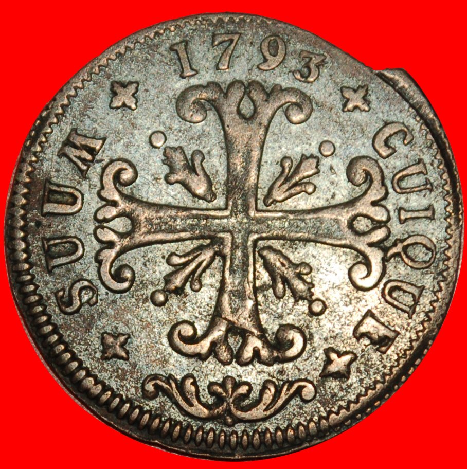 · SWITZERLAND (1788-1794): PRINCIPALITY OF NEUCHATEL ★ 1/2 BATZEN 1793! LOW START★ NO RESERVE!