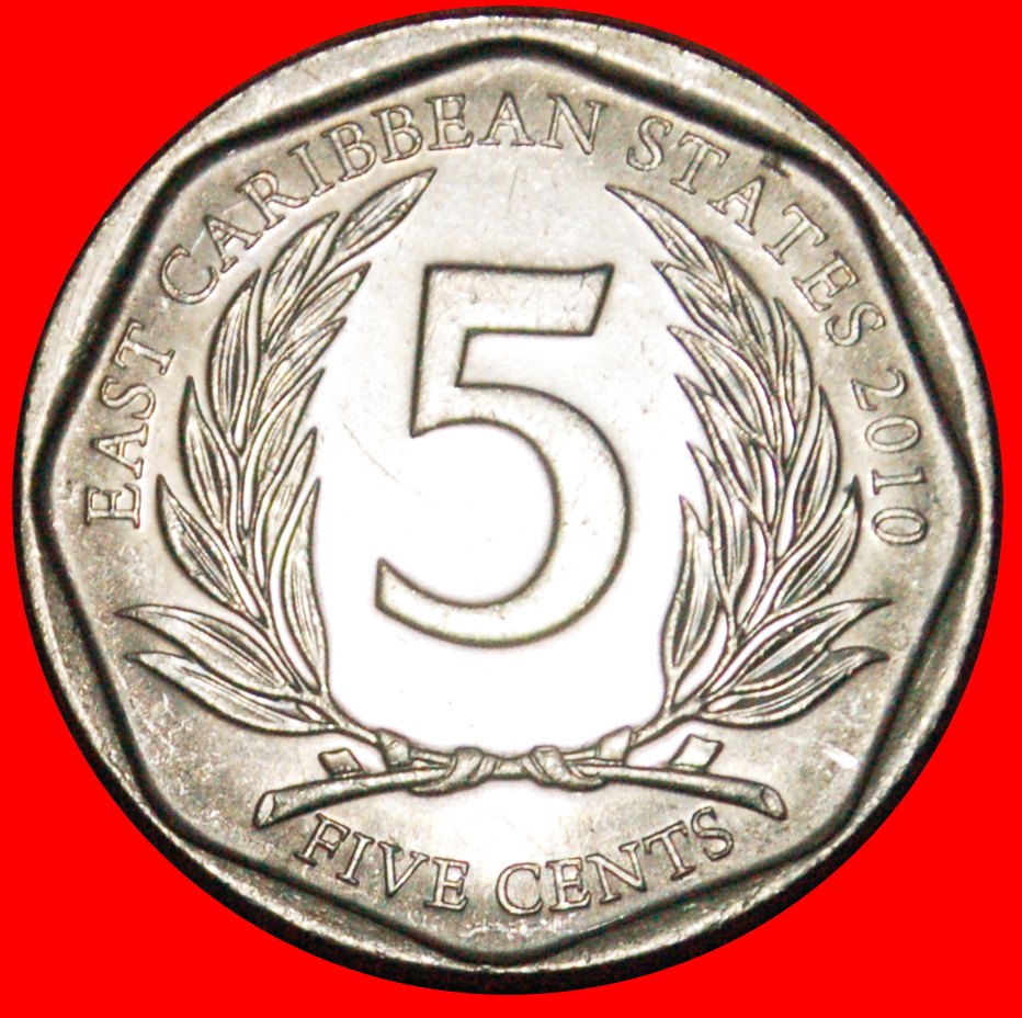  · ROUND (2002-2019): EAST CARIBBEAN TERRITORIES★ 5 CENTS 2010 DISCOVERY COIN★LOW START★ NO RESERVE!   