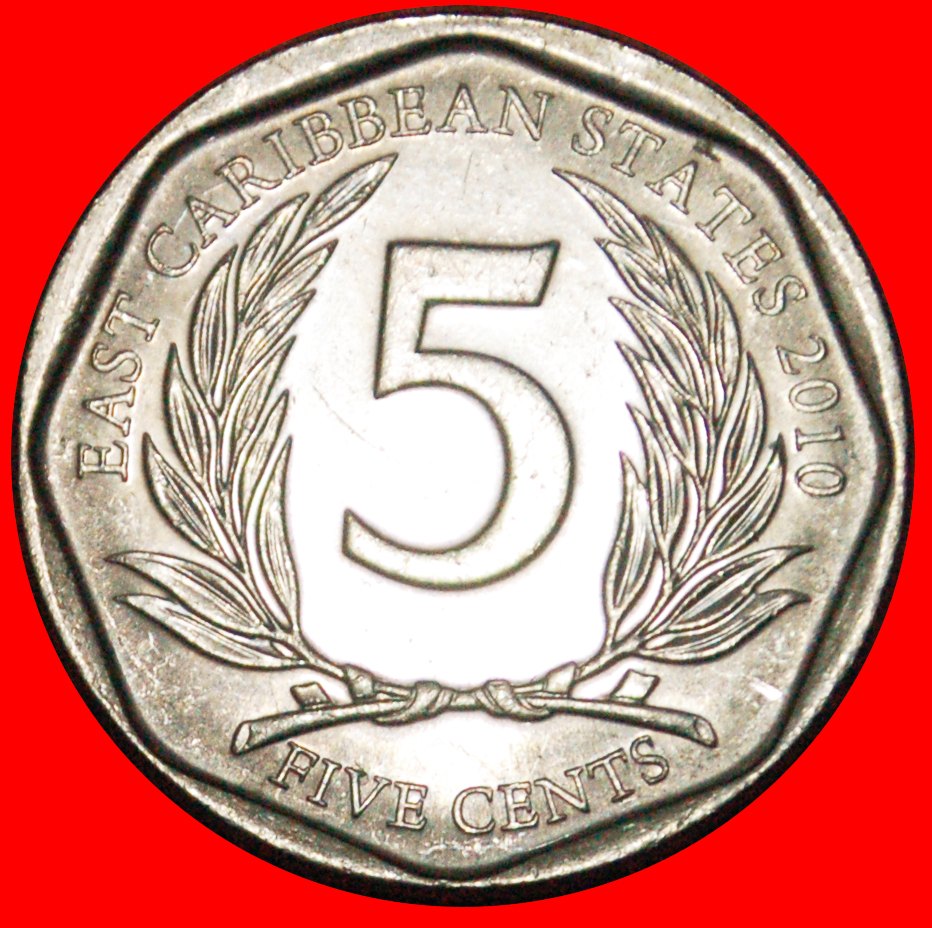 · ROUND (2002-2019): EAST CARIBBEAN TERRITORIES★ 5 CENTS 2010 DISCOVERY COIN★LOW START★ NO RESERVE!