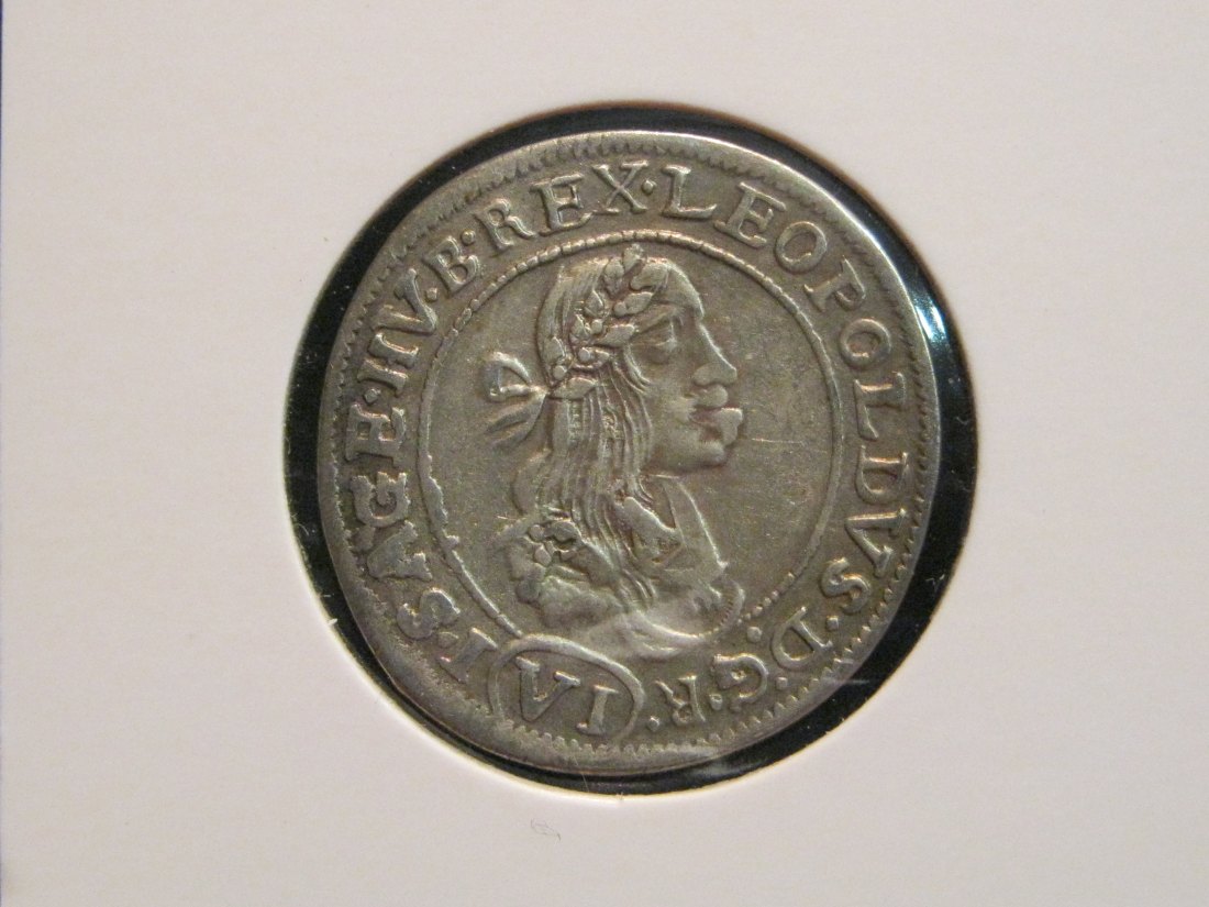 AUSTRIA-HUNGARY 6 KREUZER 1672.GRADE-PLEASE SEE PHOTOS.