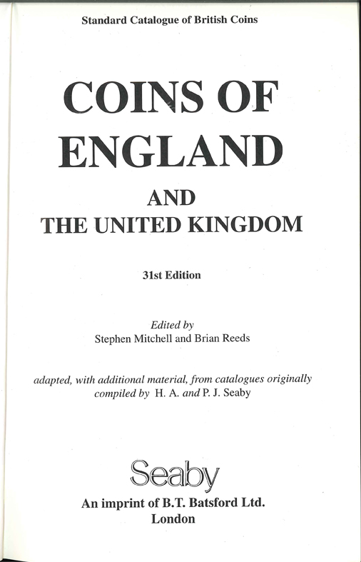  Standart Catalogue of British Coins 1996; Coins of England and United Kingdom   