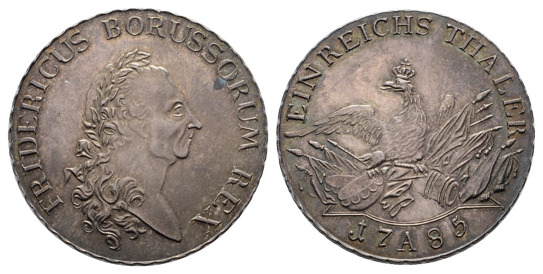  Linnartz Preussen Friedrich der Große, Neuprägung des Taler 1785 A-Berlin, 20,7 Gr., 38 mm, st   