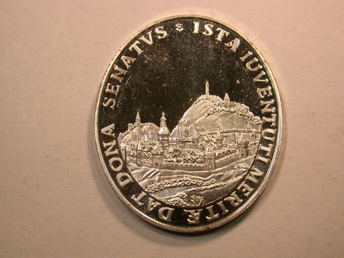  D17 Aachen ovaler Schautaler 1706 in PP, 11.35 Gramm NP von 1987 Silber Originalbilder   