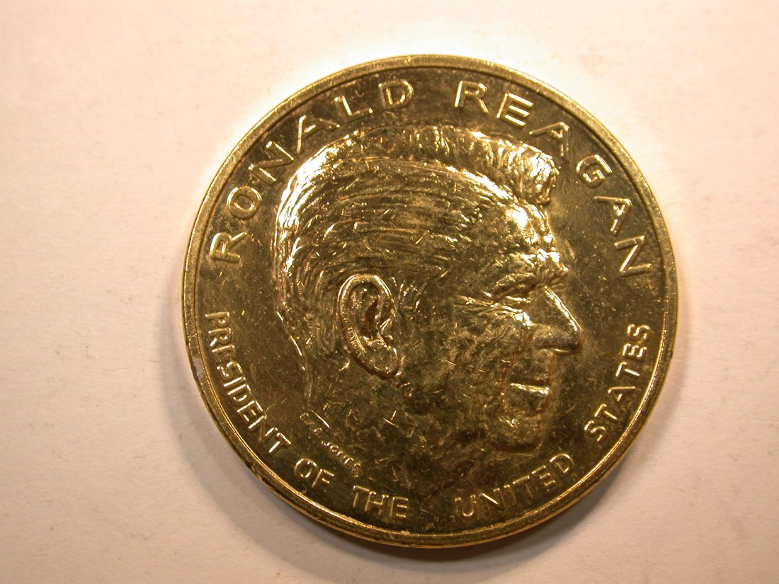  D17 USA Reagan Inaugural 1981 Medaille Bronze  Originalbilder   