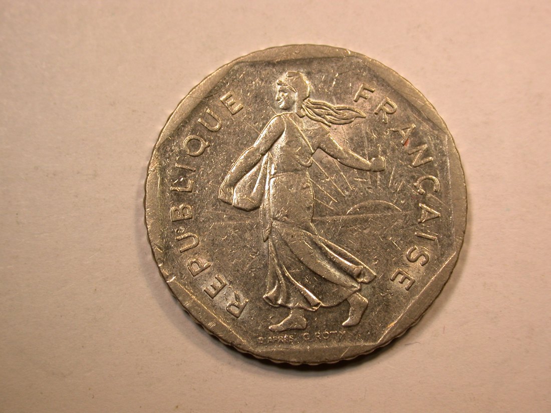  D17 Frankreich  2 Franc 1979 in ss-vz Originalbilder   