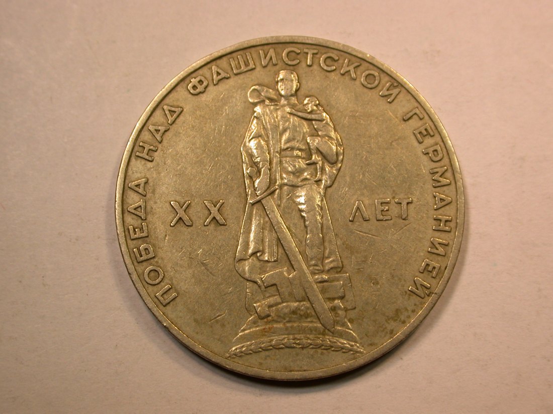  D17 UDSSR/Rußland  1 Rubel  1965 in ss-vz  Originalbilder   