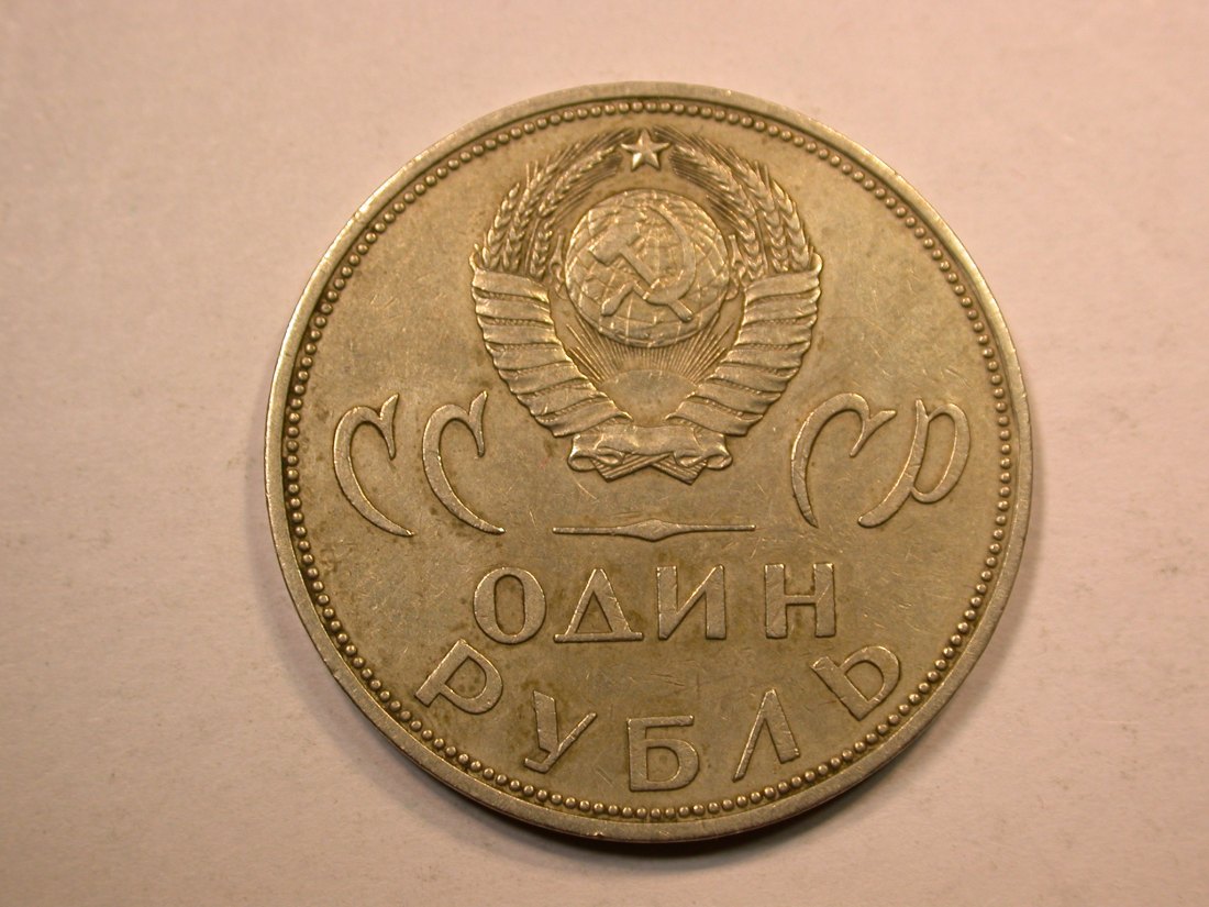  D17 UDSSR/Rußland  1 Rubel  1965 in ss-vz  Originalbilder   