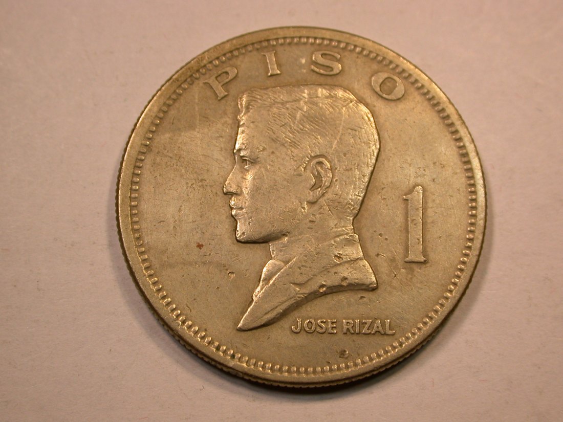 D18 Philippinen 1 Peso/Piso 1974 in ss Originalbilder
