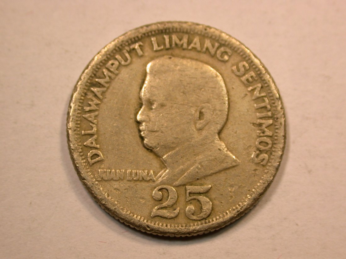 D18 Philippinen 25 Sentimos 1971 in ss Originalbilder