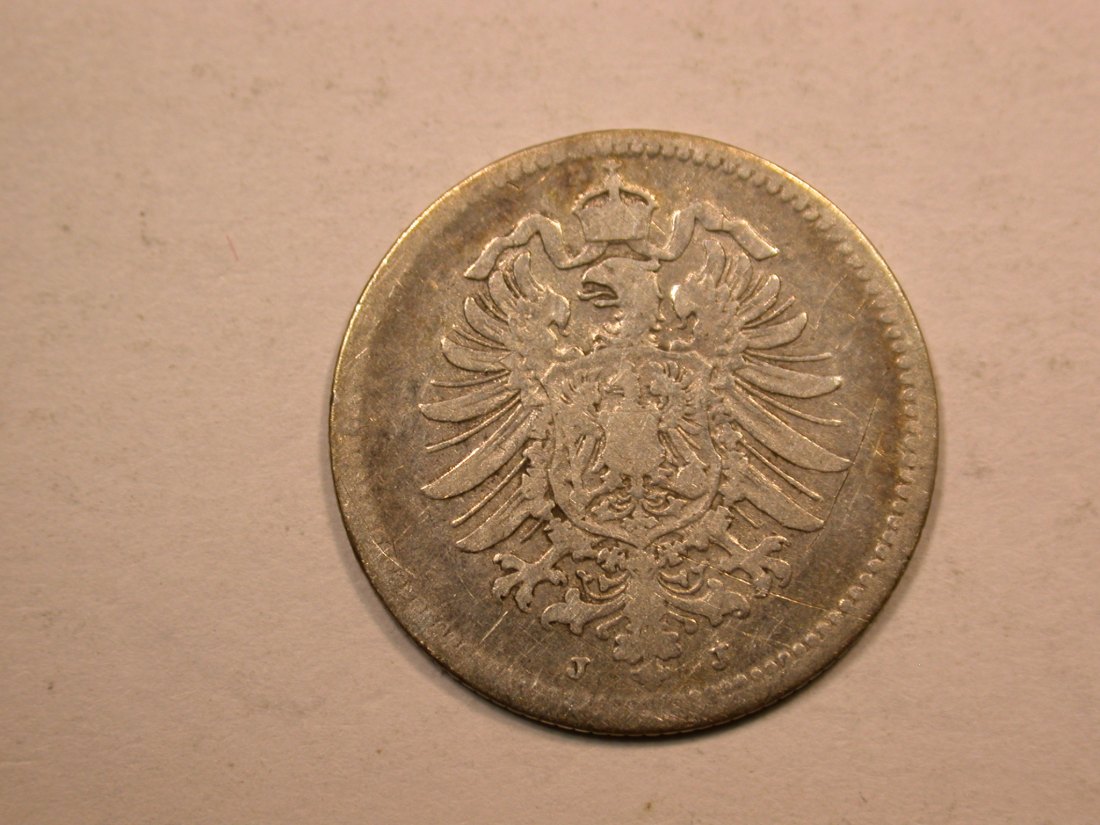  D18  KR  20 Pfennig  1875 J in f.ss  Originalbilder   