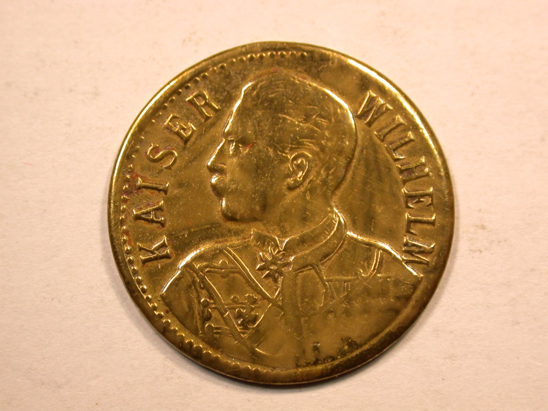  D18  Preussen Medaille/Jeton  19mm Kaiser Friedrich und Wilhelm II nicht magn.   Originalbilder   