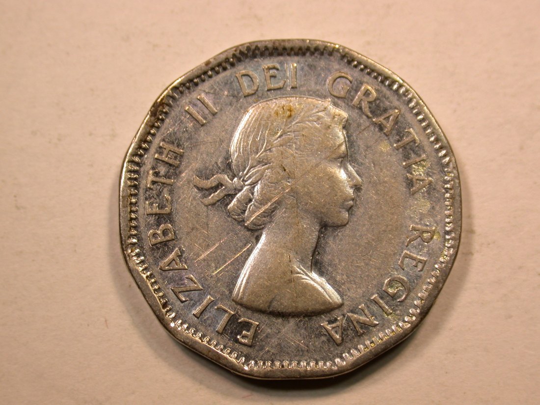  D18  Kanada  5 Cent  1953 in ss+   Originalbilder   