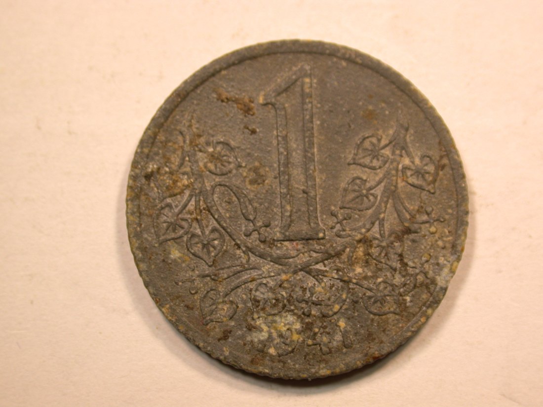 D18 Böhmen und Mähren 1 Krone 1941 in sehr schön Originalbilder