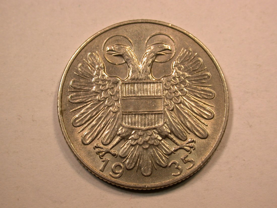  D18  Österreich  1 Schilling  1935 in vz/vz-st   Originalbilder   