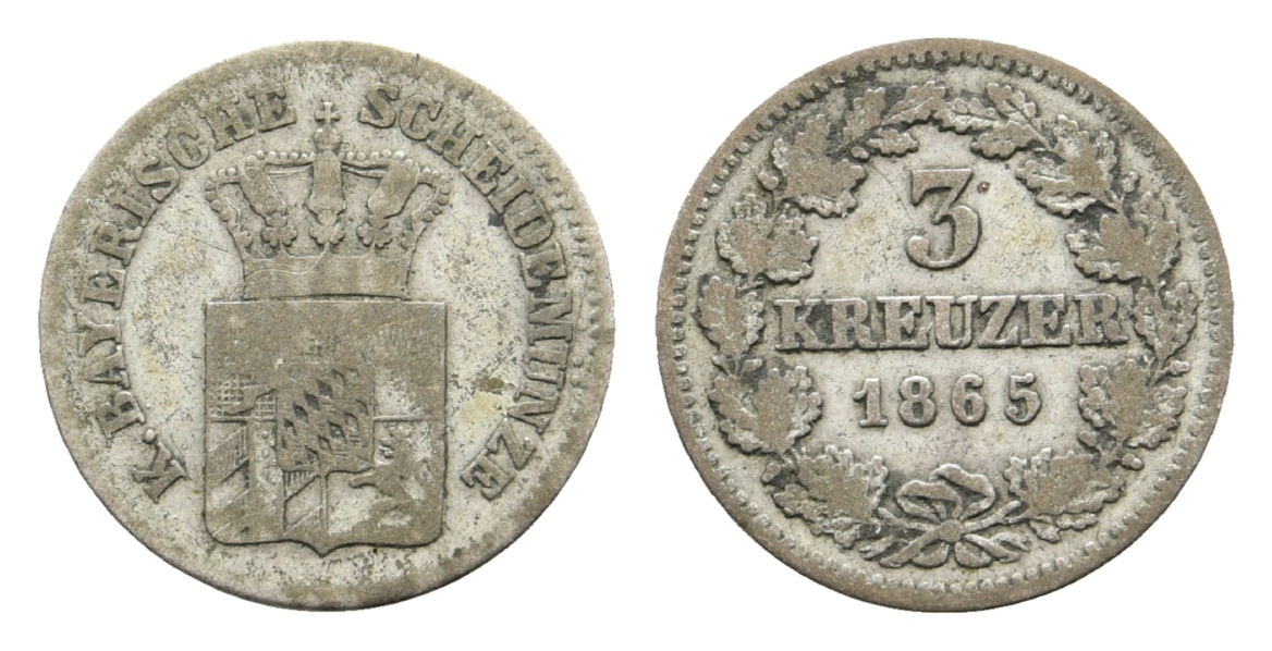  Altdeutschland;  Kleinmünze 1865   