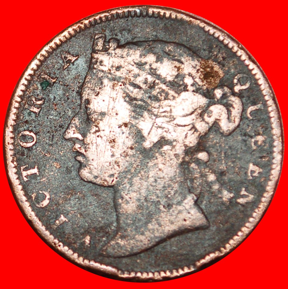  · QUEEN VICTORIA (1872-1883): STRAITS SETTLEMENTS ★ 1/2 CENT 1883 RARE! LOW START ★ NO RESERVE!   