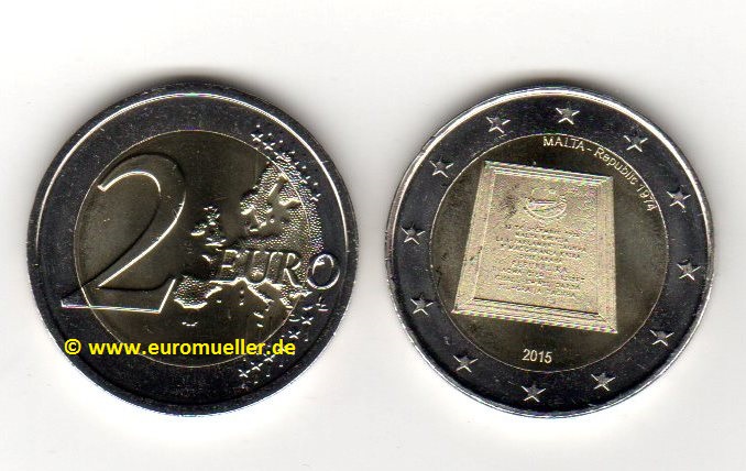 Malta 2 Euro Sondermünze 2015...Republik   