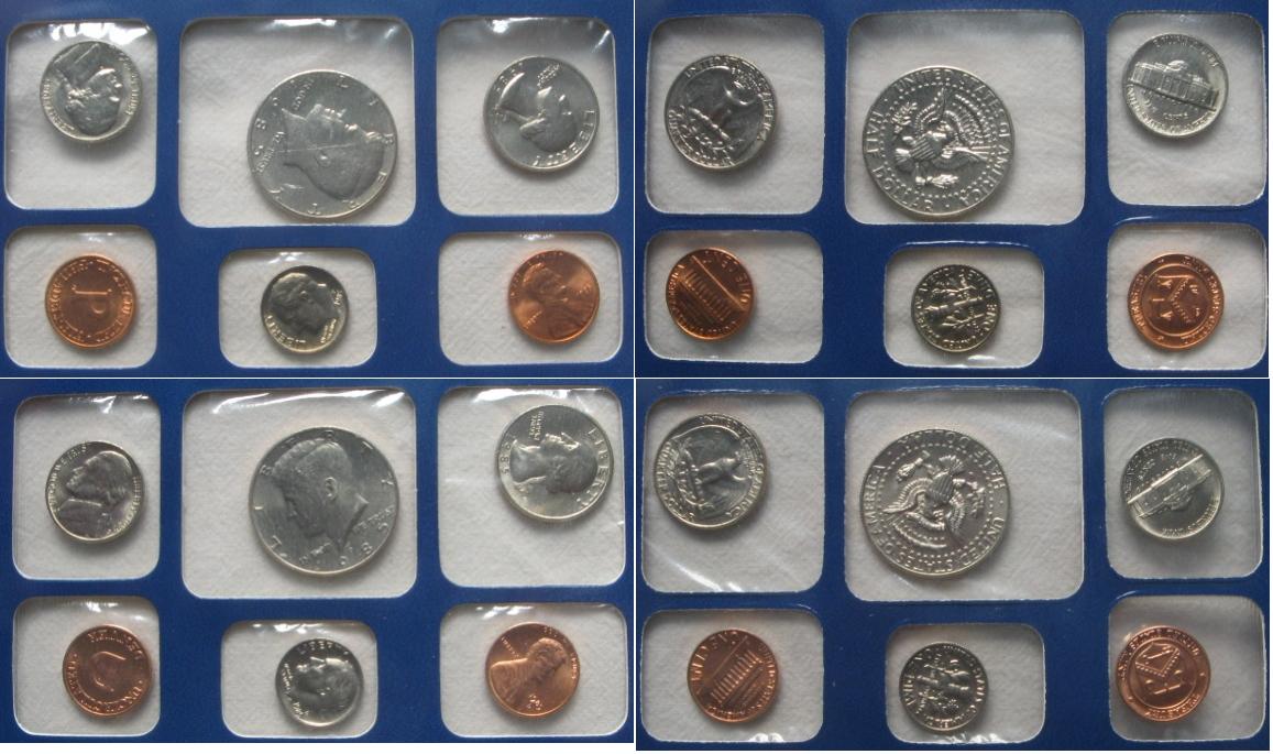  1985, US, mints set, Pfiladelphia & Denver Mint   