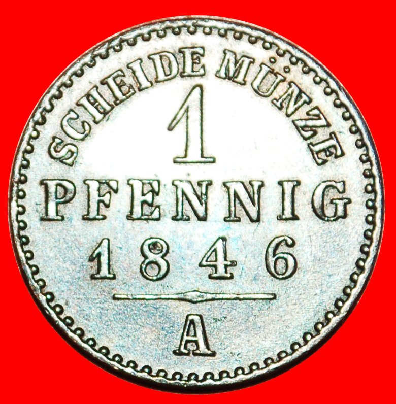  · SCHWARZBURG-SONDERSHAUSEN (1846-1858): DEUTSCHLAND ★ 1 PFENNIG 1846A! OHNE VORBEHALT!   