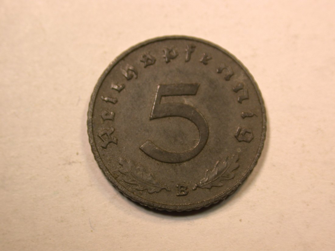  E20  3.Reich  5 Pfennig  1941 B in ss-vz  Originalbilder   