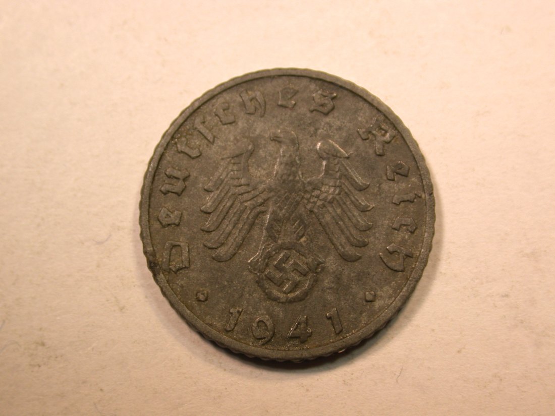  E20  3.Reich  5 Pfennig  1941 B in ss-vz  Originalbilder   