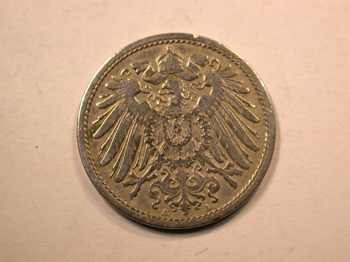  E20  KR 10 Pfennig  1903 A in ss, geputzt  Originalbilder   