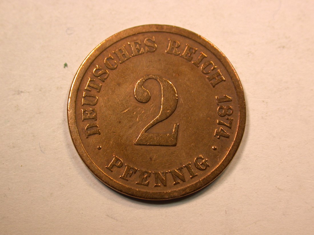  E20  KR 2 Pfennig 1974 C in s-ss  Originalbilder   