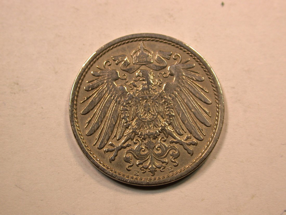  E20  KR  10 Pfennig  1902 E in ss, geputzt   Originalbilder   