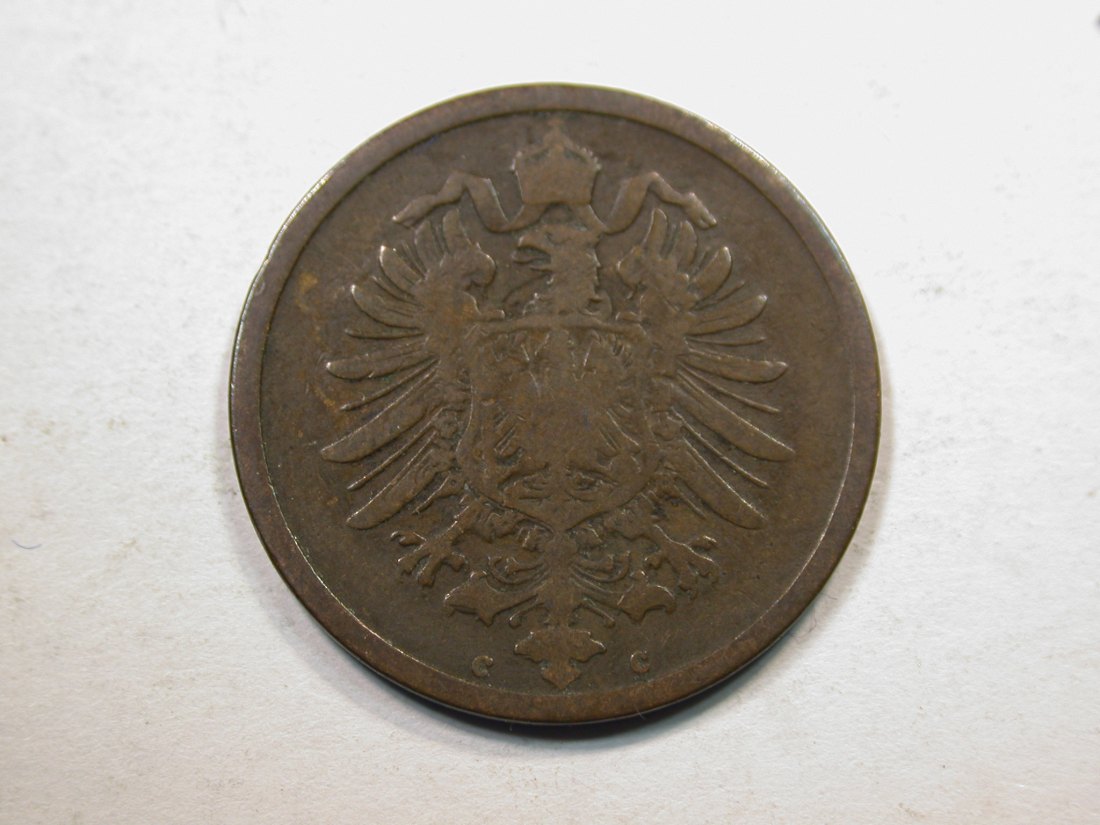  E20  KR  2 Pfennig  1874 C in s+   Originalbilder   