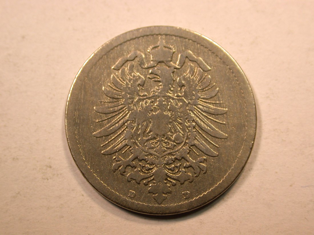  E20  KR  10 Pfennig  1889 D in f.schön. leicht geputzt  Originalbilder   