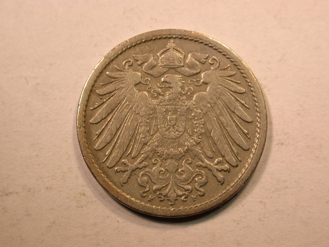 E20  KR  10 Pfennig  1902 F in sehr schön  Originalbilder   
